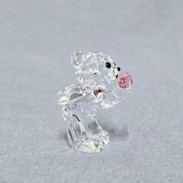 Swarovski Beer Kris Een Kus vol Liefde – kristallen beeldje met hart